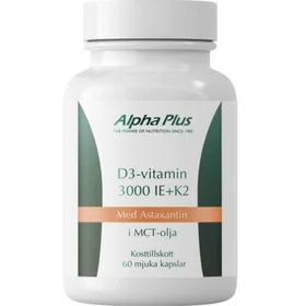 Alpha Plus D3-Vitamin 3000IU 60 Kapslar