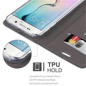 Cadorabo Lompakkotelo jalustalla ja korttipaikalla Samsung Galaxy S6 Edgelle