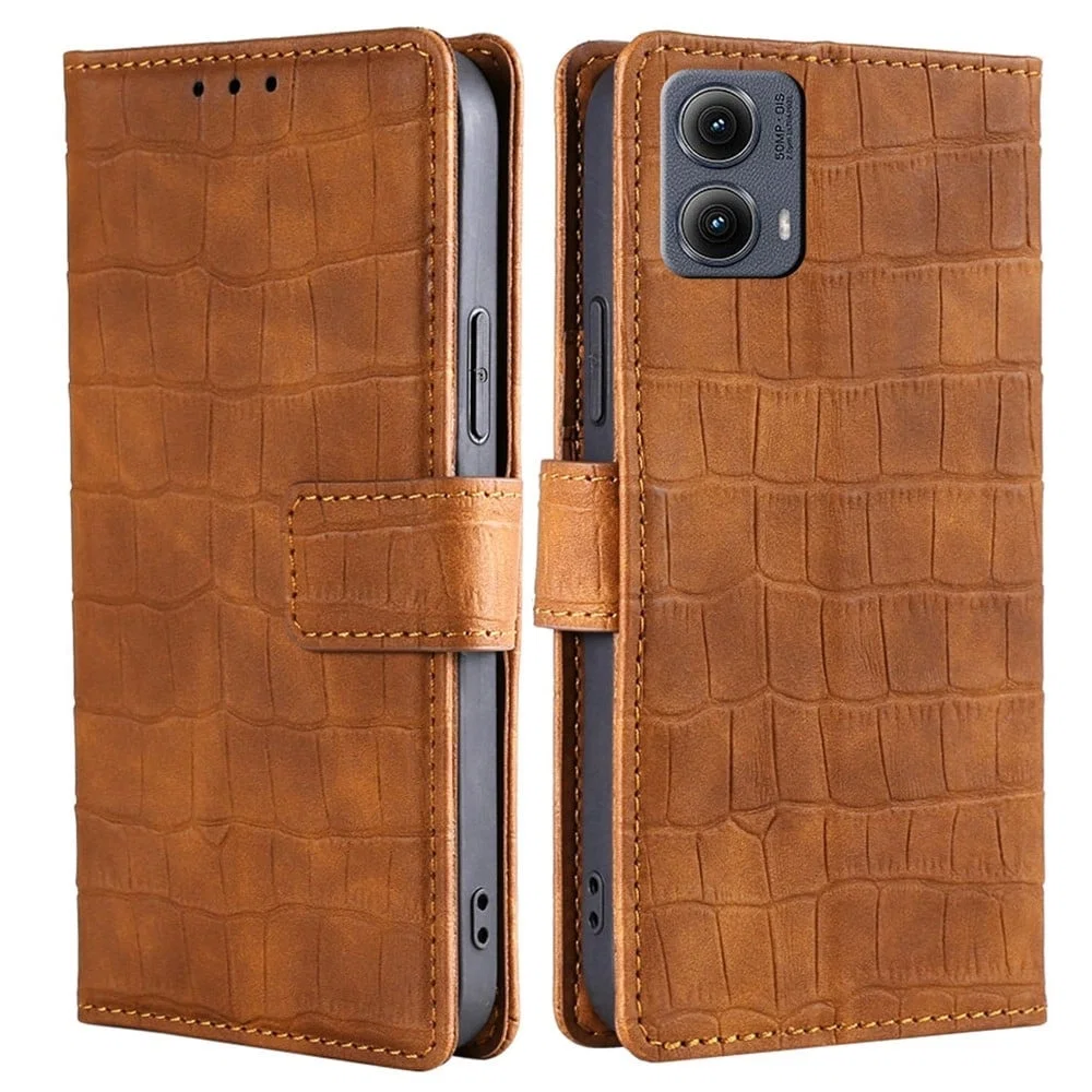 Motorola Crocodile Pattern Leather Case for Edge (2024)
