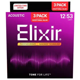 Elixir Nanoweb Acoustic Phosphor Bronze Light (12-53)