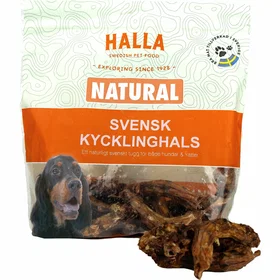 Halla Svensk Kycklinghals Hundgodt Kylling 180g