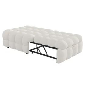OKWISH Futon Convertible 183x76x42cm Tissu Teddy 4070861479761_CAFR