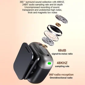 MTK Mikrofonit 2 Mikrofonia + 1 Vastaanotin Lavalier Kohinanvaimennus USB-C