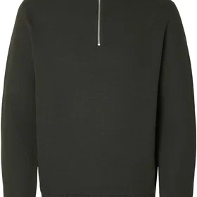 Selected LS Knit Structure Halv Dragkedja Tröja (Herr)