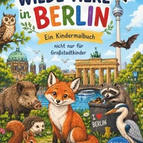 WILDE Tiere in Berlin Färgläggningsbok för barn