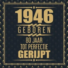 Brave New Books 80-års födelsedagsgästbok Guld Svart