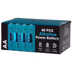 Alive AA Alkalisk 2800mAh 40-pakning