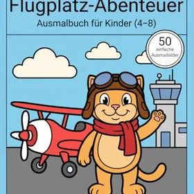 Ausmalbuch Flugzeuge & Flughafen für Kinder 4–8 Färgläggningsbok