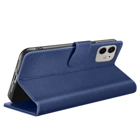 Zanae Faux Leather Wallet Case with Stand Tab for iPhone 12/12 Pro