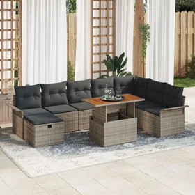 vidaXL Ensemble de canapé de jardin réglable en hauteur 9 Pièces 3361258