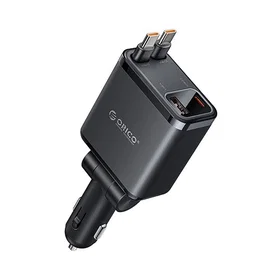 Orico Twin Reach TR-45-1A3C-BK-EP-HU Kakso USB-A + USB-C Autolaturi kahdella vet