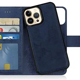 MyGadget Läder Flip Etfodral med Avtagbart Magnetiskt Bakfodral för iPhone 14 Pro Max