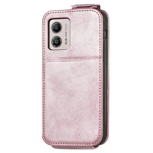 Motorola Vertical Flip Phone Case with Zipper for Moto G53