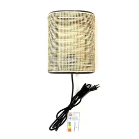 Decoclico Applique demi-lune cannage en rotin