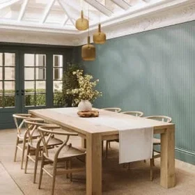 Naturepanel Hydrolock Woodslat Grained Stone Green Wall Paneling 2400x598x11mm