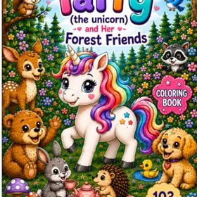 Taffy (the unicorn) och hennes skogsvänner Färgläggningsbok