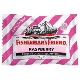 Fishermans Raspberry Sukkerfri Halstabletter 25g