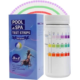 Cozii Testremsor 3-i-1 För pH Klor Brom Total Alkalinitet 100pcs pt001