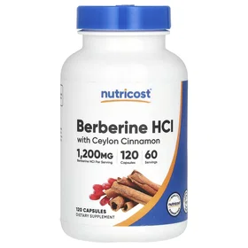 Nutricost Berberine HCL 1200mg 120 Capsules