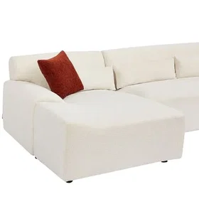 OVILIO Canapé d'angle Gauche Polyester