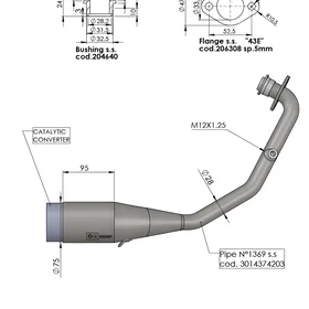 Leovince Honda 16048 Catalytic Converter Silver