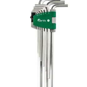 Fortis 4063726003324 Hex Key Set 1,5-10mm 9pcs