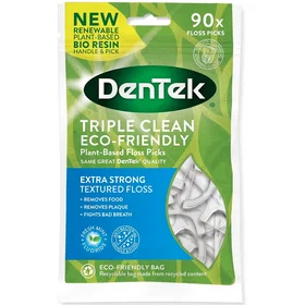 Dentek Eco Triple Clean Floss Picks 90pcs
