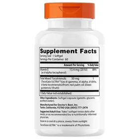 Doctor's Best Tocotrienols 50mg 60 Softgels