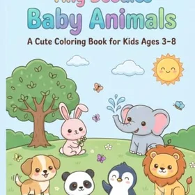 Tiny Doodles: Baby Animals Färgläggningsbok
