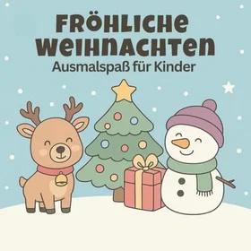 Fröhliche Weihnachten Malbuch für Kinder Glückliche Mandalas