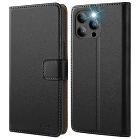 HOOMIL Étui en Cuir avec Emplacement de Carte et Support pour iPhone 13 Pro Max