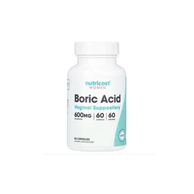 Nutricost Boric Acid Vaginal Suppository 600mg 60 Capsules