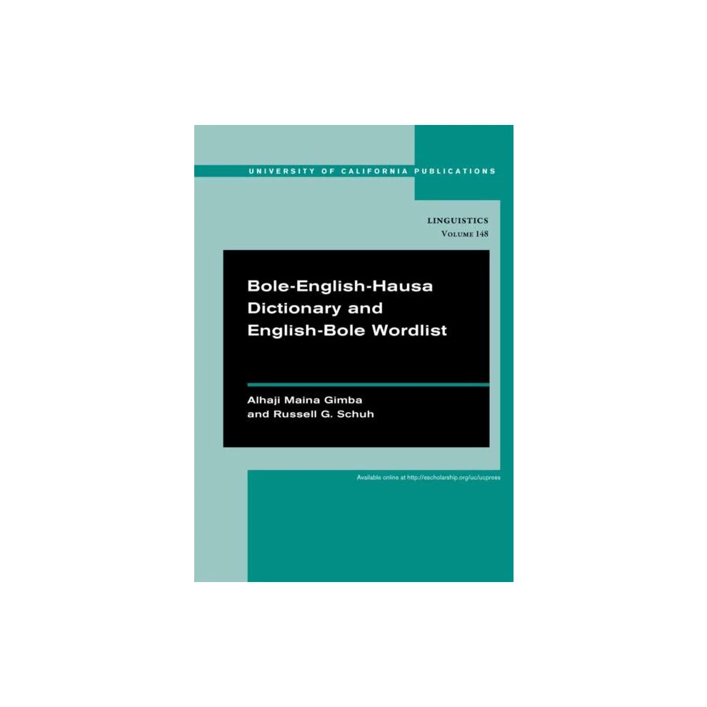 Bole-English-Hausa Dictionary and English-Bole Wordlist Paperback