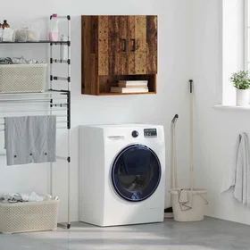 vidaXL High Cabinet Gammalt trä 60x31x70cm Brun (879540)