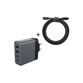 Adeqwat GaN 2 USB-A + 2 USB-C Chargeur mural 100W