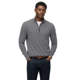Superdry Essential Lightweight Wool Blend Halv-Zip Sweater (Menn)