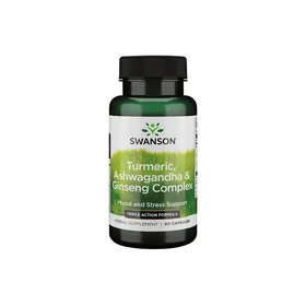 Swanson Gurkemeie Ashwagandha Ginseng Kompleks 60 Kapsler