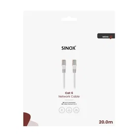 Sinox Cat6e U/UTP 20m Câble Réseau SOC08620
