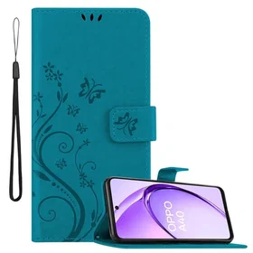 Cadorabo Lommebogscase med Blomster til Oppo A40