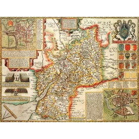 Gibsons Games John Speed Gloucestershire Historical Map 1000 Pieces