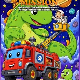 Space Truck Mission Färgläggningsbok för barn