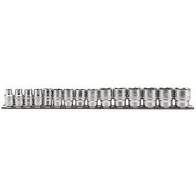 Draper 16492 Socket Set 3/8-Inch Square Drive Metrisk 15pcs
