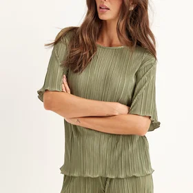 Bubbleroom Plissepainet Volang Shorts (Naisten)