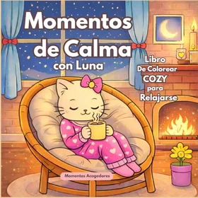 Momentos de Calma con Luna Färgläggningsbok