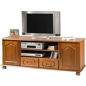 BEAUX 56392AR Meuble TV 2 tiroirs 3 étagères 158.8x46cm