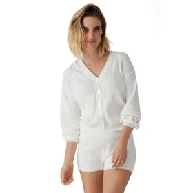 PJ Sweatheart Pointelle Cardigan (Dame)