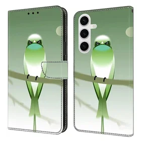 Grön Vegan Läder Etui med Stativ för Samsung Galaxy S26/S26 Plus