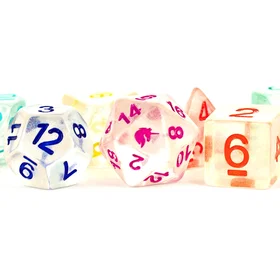 Metallic Dice Games Unicorn Rainbow Ice Polyhedral Dice Set 7stk
