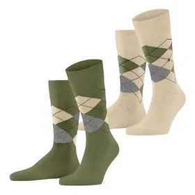 Burlington Everyday Argyle Chaussettes 2-pack (Homme)