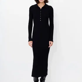 French Connection Mari LS Collared Midi Kjole